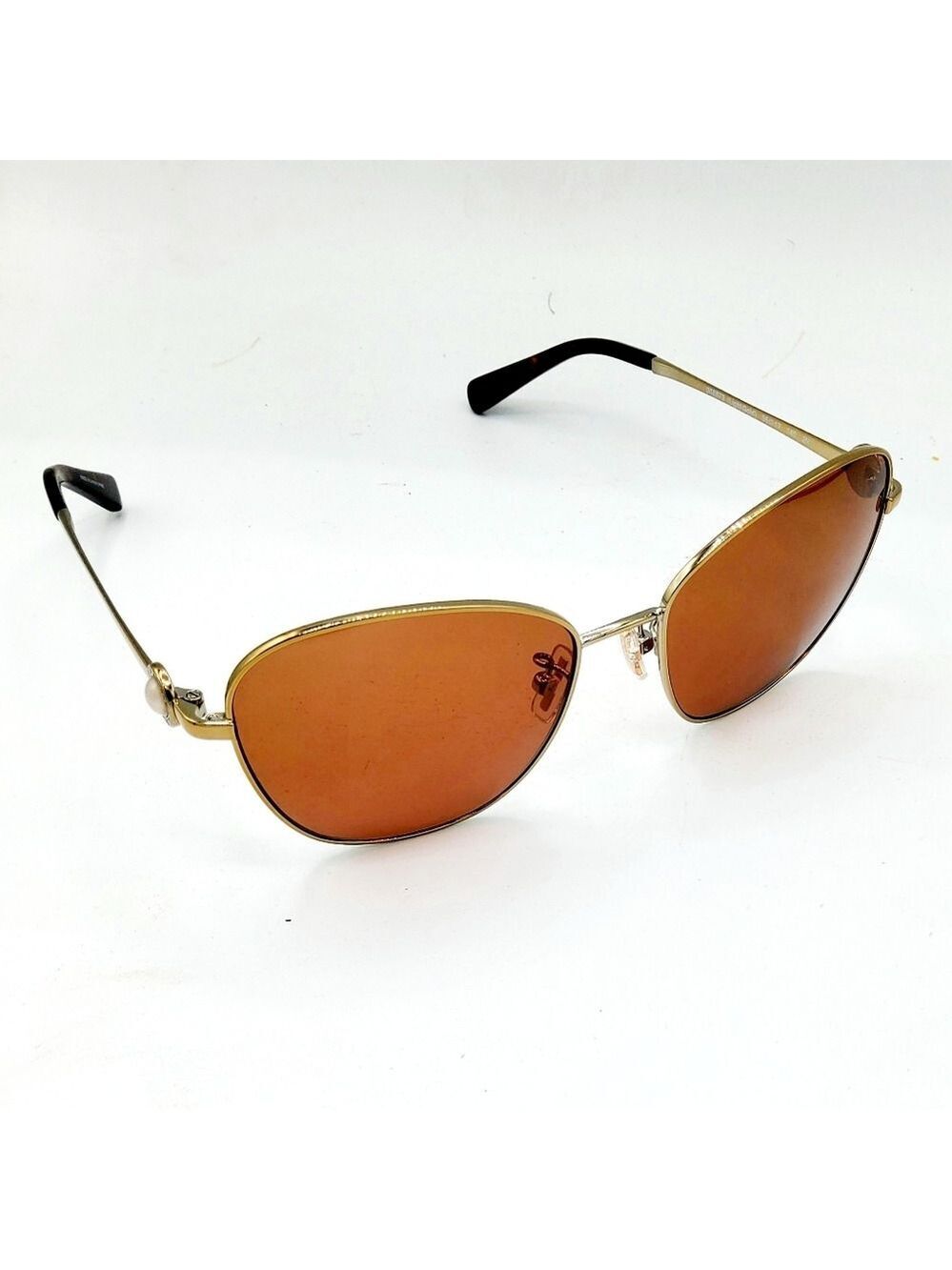 COACH PILOT BUTTERFLY SUNGLASSES LIGHT GOLD 56MM - Picture 8 of 8